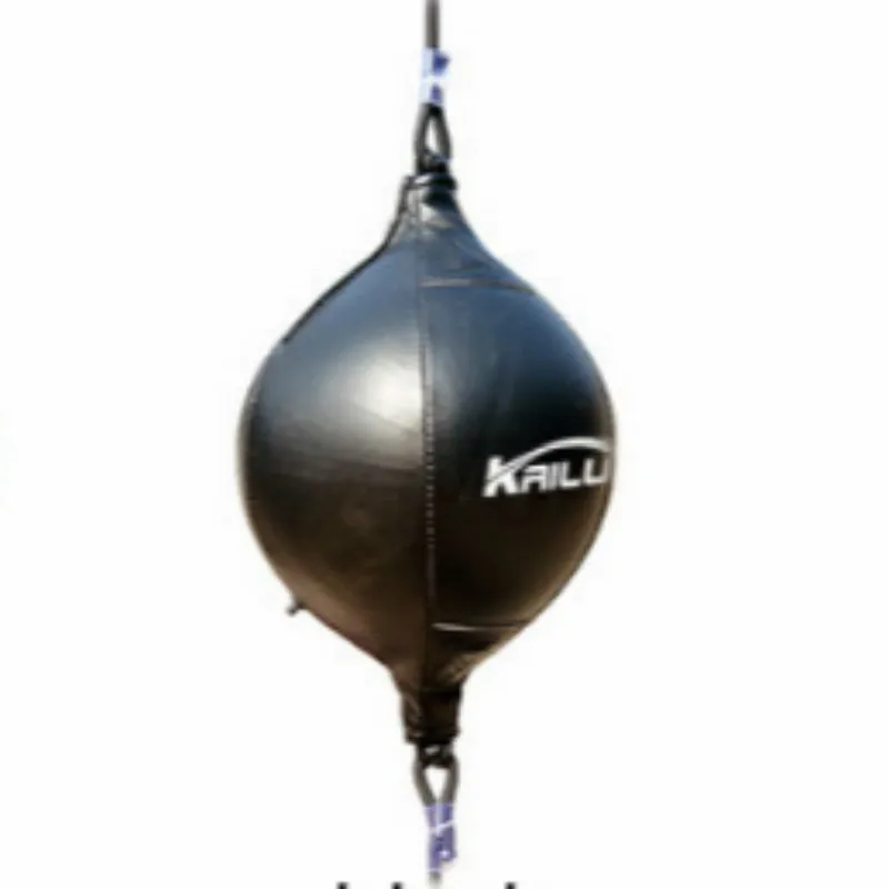 Inflatable Suspension Boxing Pear Ball Equipment PU Boxing Training Punching Bag Professional Fitness Boxing - Цвет: Drawstring Black