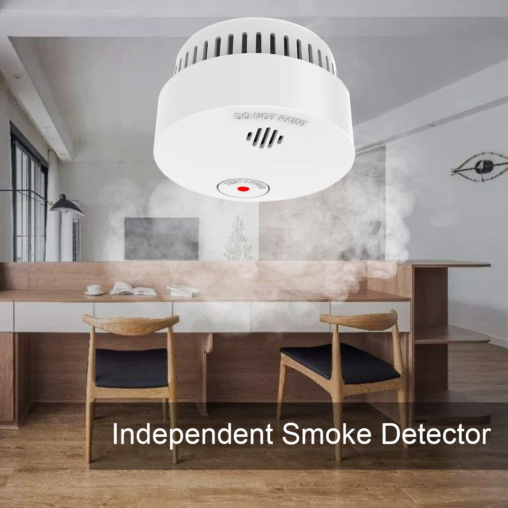 CPvan SM01 9pcs/Lot Smoke Detector 10 Years Battery Life EN14604 CE Certified Fire Alarm Systems Photoelectric Sensor rookmelder
