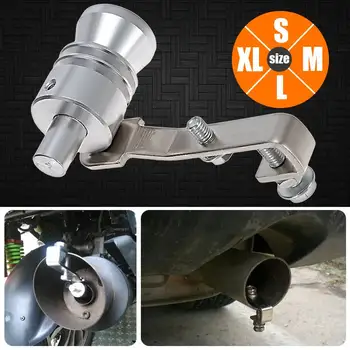 

2pcs Universal Motorcycle Car Turbo Whistle Fake Exhaust Pipe Sound Muffler Blow Off Valve Simulator Whistler