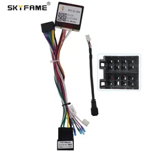SKYFAME 16Pin Car stereo Wire Harness canbus decoder For PEUGEOT 206 207 307 Stereo power cable with canbus box