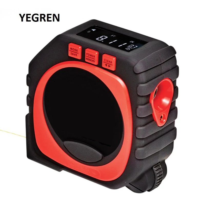 Multi-function Tape Measure Digital Laser Rangefinder Roller Cord Ruler 3 in 1 Distance Round Irregular Shape Measurement Tool