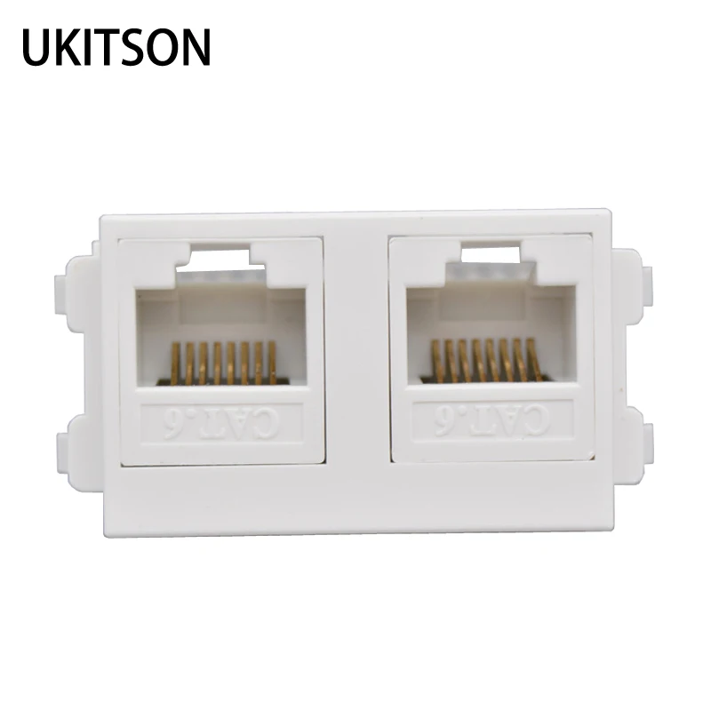 

Сетевой адаптер CAT.6 T568A/8 LAN Ethernet для компьютера и ноутбука, 2 порта, разъем CAT6 RJ45