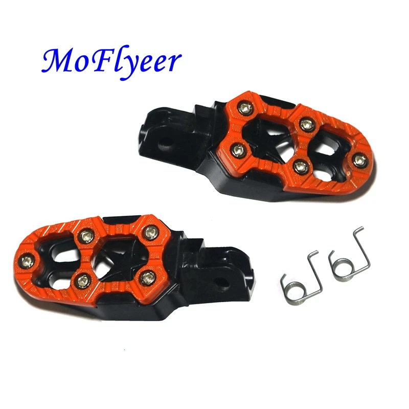 

MoFlyeer Motorcycle Parts Universal Aluminum Alloy Motorcross Foot Pegs Pedals Motorbike Foot Rest Off-road Modified Pedal