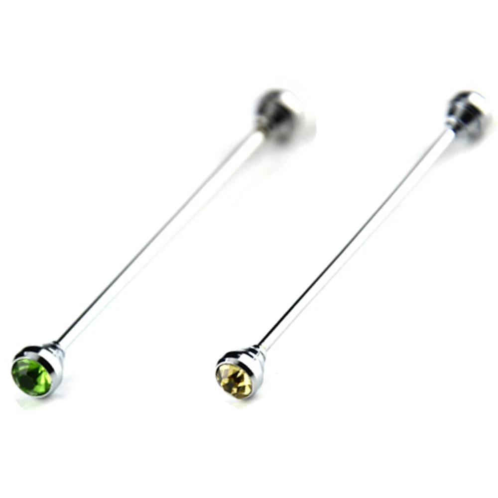 2 PCS Men's Silver Necktie Tie Clip Formal Shirt Collar Pin Bar Brooch Jewelry