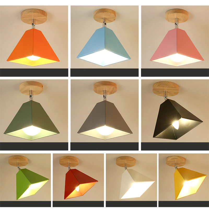 Современные светодиодные потолочные лампы Nordic Plafondlamp деревянная потолочная