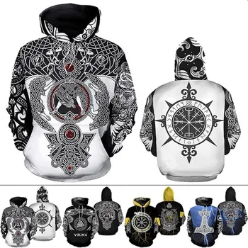 

2020 Medieval Viking Pirate Hoodies Jackets Cosplay Costumes 3D Print Carnival Party Warrior Knight Celtic Hoodies Sweatshirts