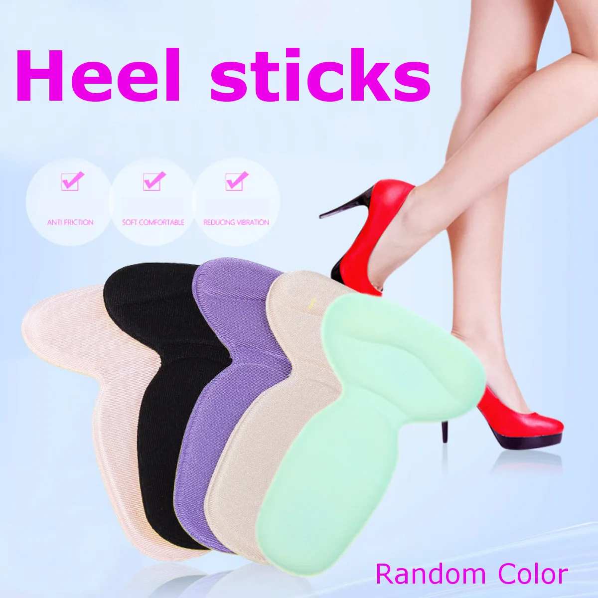 

1 pair Orthopedic Insole Brand New T-Shape Silicone Non Slip Cushion Foot Heel Protector Liner Shoe Insole Pads