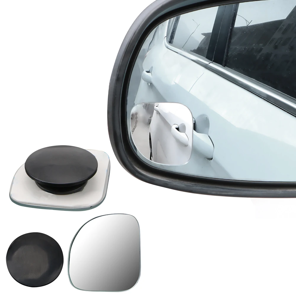 Frameless Car Blind Spot Mirror 2PCS Parking Auxiliary Rear View 360 Degree Adjustable Wide Angle Round Convex | Автомобили и