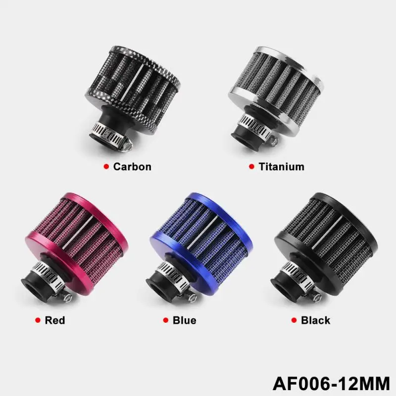 

12MM Auto Car Accessories OIL Cold Air Intake Crank Case Turbo Vent Breather Filter Universal Interface Motorcycle Air Filter