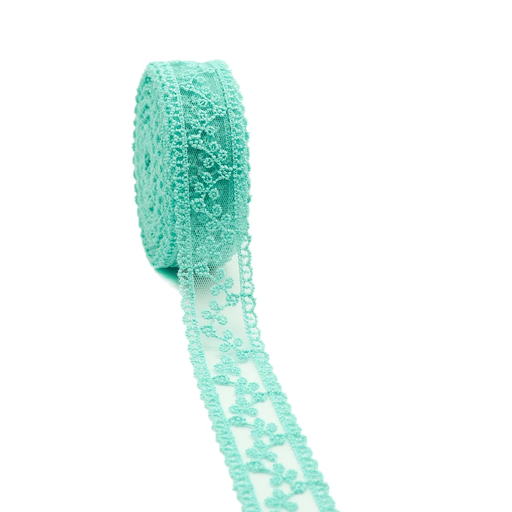 Lace Trim Ribbon 5 Yards 32mm Lace Ribbon Trim Fabric DIY Embroidered Net Cord For Hair Bows Crafts Handmade Accessories 080201