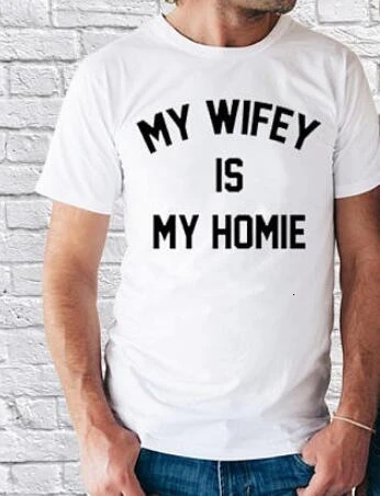 wifey Wifey Hubby My Wifey Is Home My Hubby Is My Bestie fashion Couple T-shirts Set Matching shirts Best Gift anniversary gift- L059 - Color: wifey