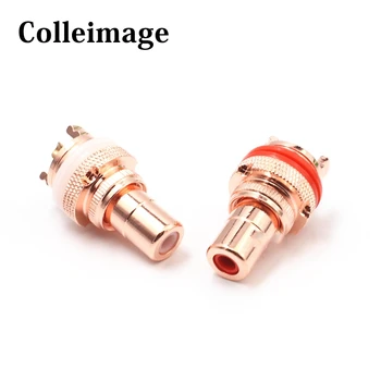 

HiFi Copper PLATE RCA FEMALE CONNECTOR CHASSIS SOCKETS RCA Socket
