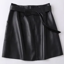 Новая модная юбка из натуральной овечьей кожи H36