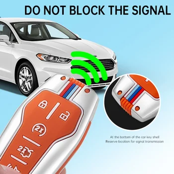 Custodia per chiave auto per Ford Fusion Mondeo Mustang F-150 Explorer Edge 2015 2016 2017 2018 portachiavi con protezione chiave per lo Styling dell'auto 5 Custodia per chiave auto per Ford Fusion Mondeo Mustang F-150 Explorer Edge 2015 2016 2017 2018 portachiavi con protezione chiave per lo Styling dell'auto - Custodia per chiave auto per Ford Fusion Mondeo Mustang F 150 Explorer Edge 2015 2016