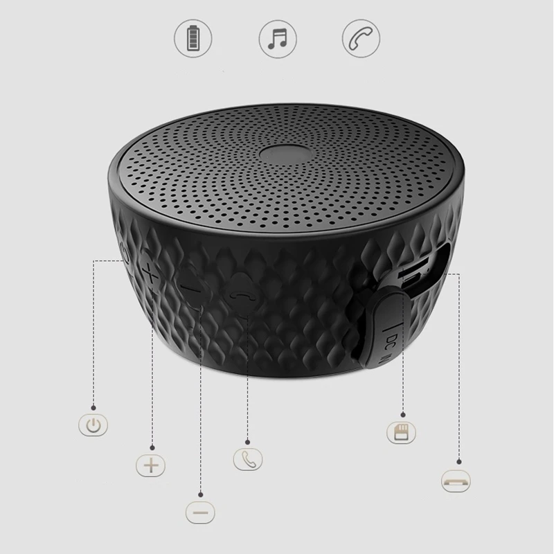 AAAE топ-портативный открытый Душ беспроводной Bluetooth 5,0 стерео динамик Встроенный микрофон ударопрочность Ipx6 Водонепроницаемый динамик