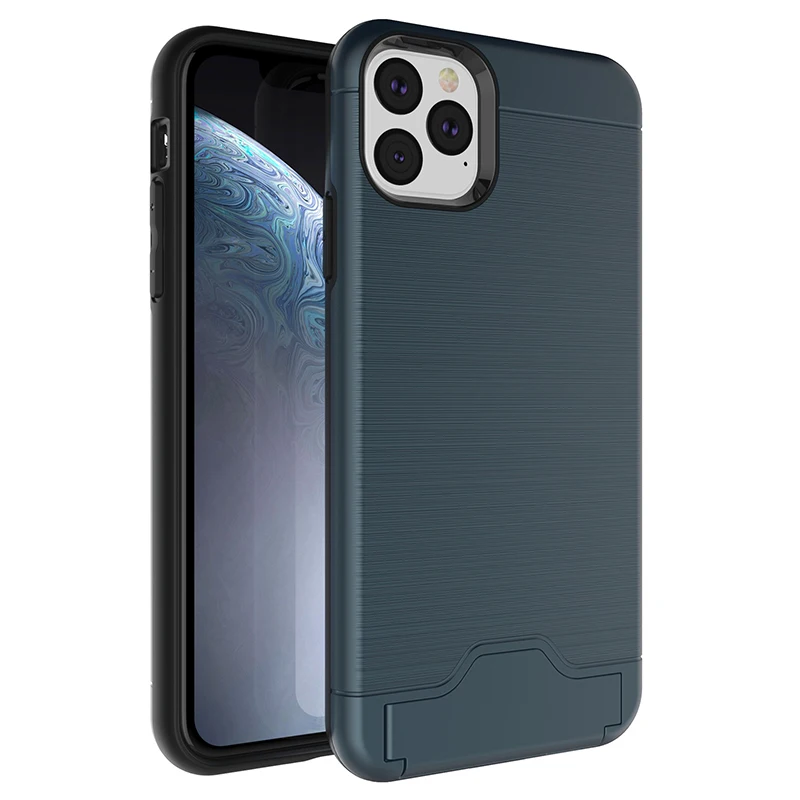 500 шт разнородная проволочная ГРАФИКА Жесткий армированный чехол для iPhone 11 Pro Max XS XR X 8 7 6 6S Plus с подставкой держатель карты Жесткий ПК+ TPU чехол
