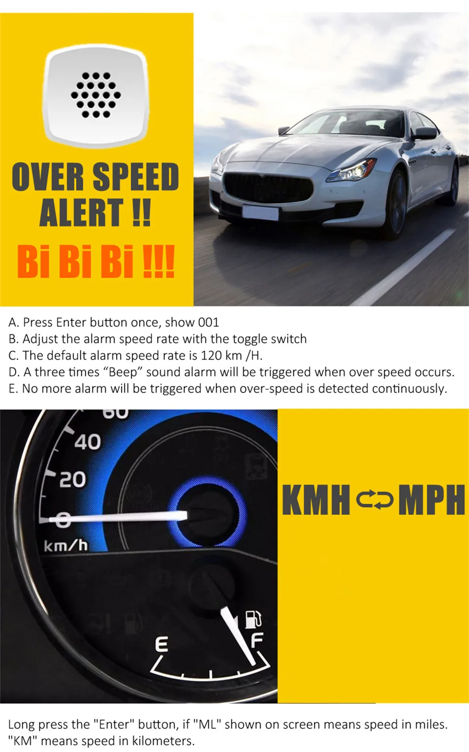 Автомобильный gps цифровой скоростной измеритель скорости Head Up Hud Дисплей для Автомобильный велосипед Мотоцикл Универсальный сигнал о превышении скорости системы C80