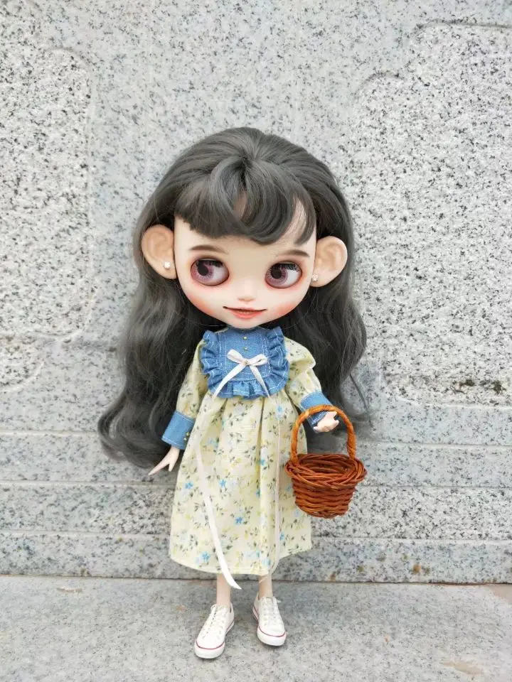 1/6 платье с цветочным рисунком для куклы, платье blyth, наряд Blyth(Fit blyth, ICY, Azone, Pullip, JerryB, lati, кукла 1/6