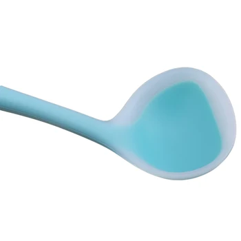 

Multi-Purpose Long Handle Non-Stick Silicone Pot Spoon High Temperature Resistant Translucent Soup Spoon Kitchenware