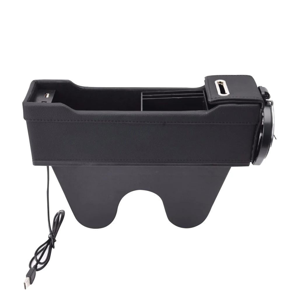 Black Vice Driver Боковое сиденье для чашки воды, контейнеры, легко установить, usb порт для зарядки, многофункциональный чехол для хранения, автомобильные аксессуары, подлокотник, универсальный - Название цвета: Black Vice Driver