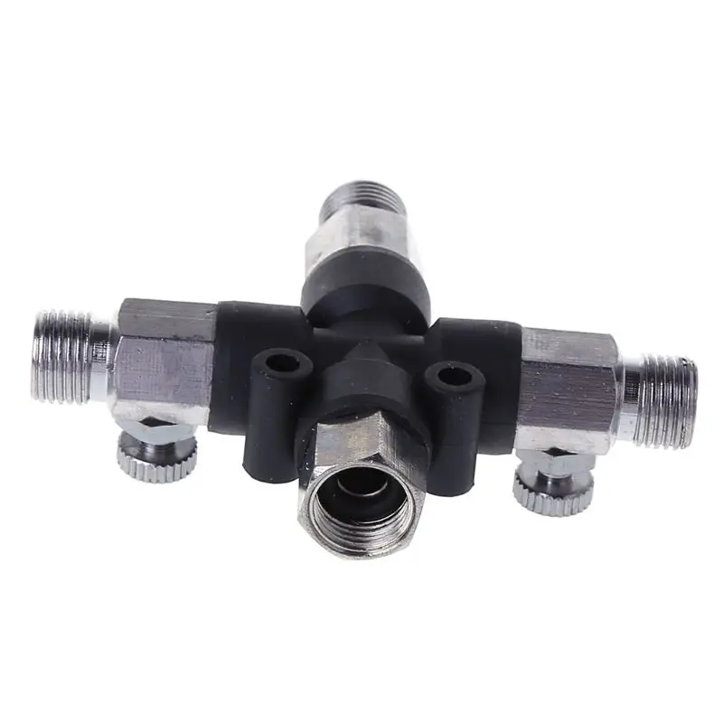 Airbrush 1/8'' 3-Way Air Hose Manifold Adaptor/Splitter Tattoo Spray Connector 77UC