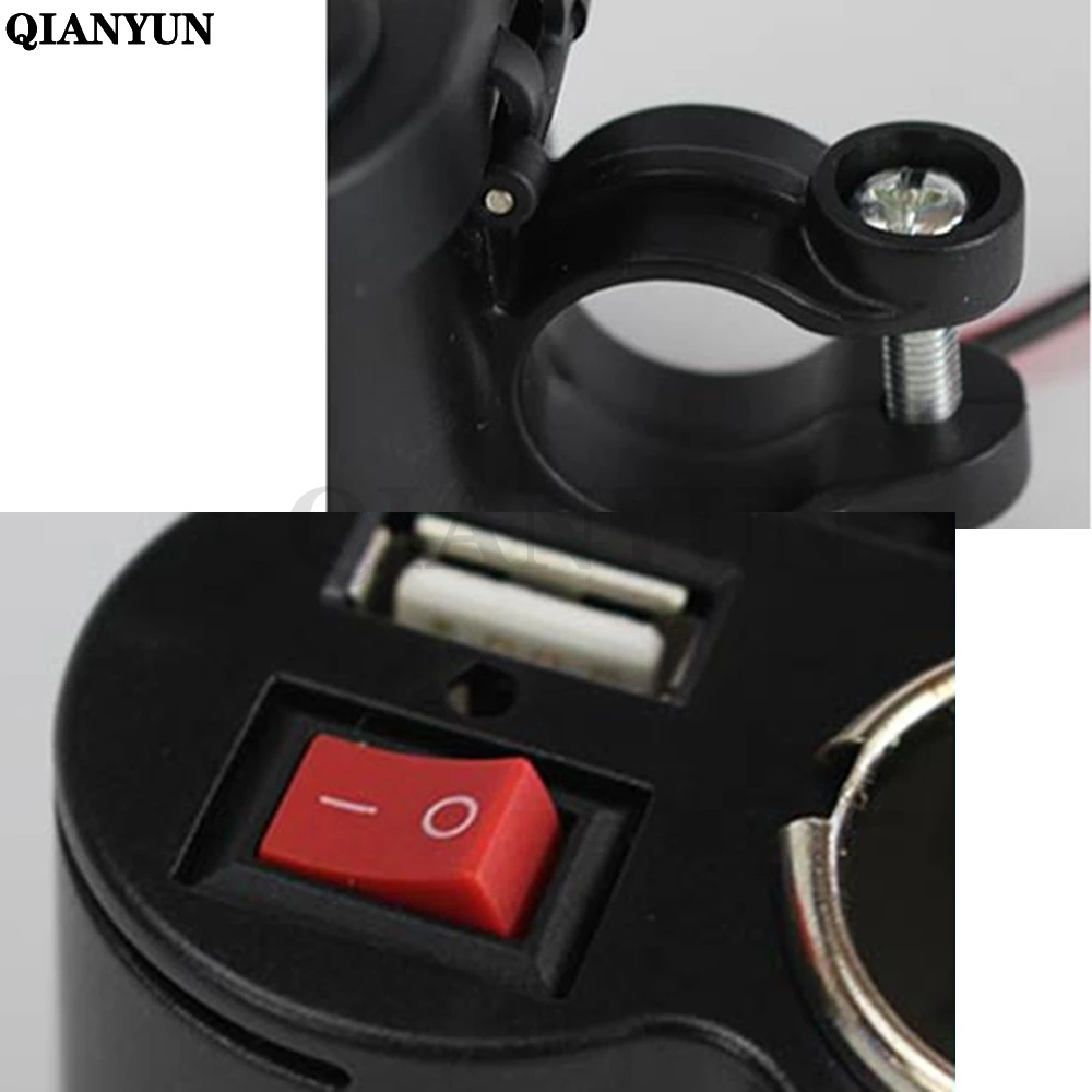 Авто мотоцикл USB адаптер зарядное устройство 12/24 в прикуриватель Мотоцикл Зарядное устройство для мобильных GP