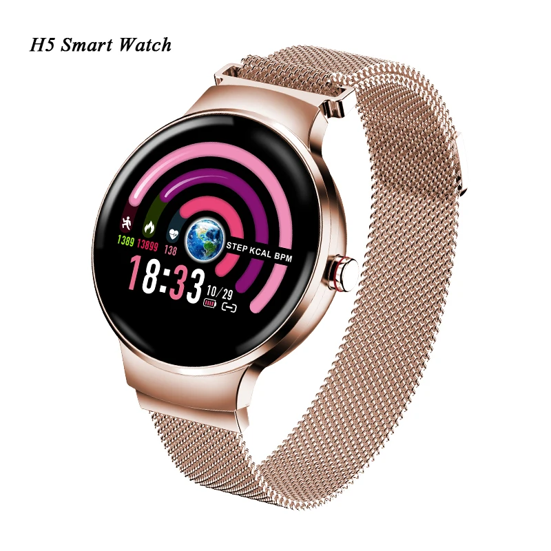 H5 Smart Watch Women Android Watch Fashion Fitness Bracelet Smartwatch with Heart Rate Blood Pressure Monitor Smart Wristband