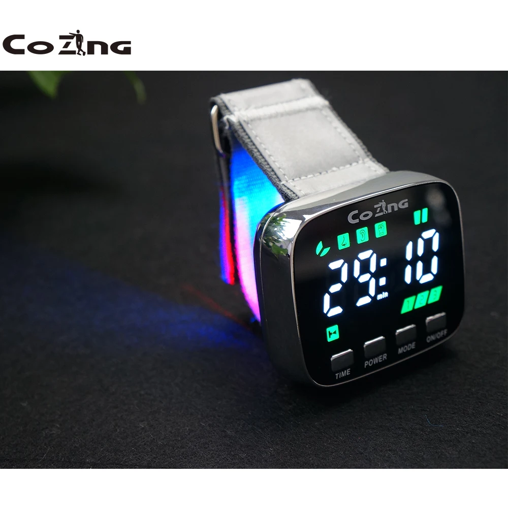 Factory offer Red/Yellow/Blue/Green Light laser therapy watch for diabetes,hypertension, hyperlipemia,,hyperglycemia cure