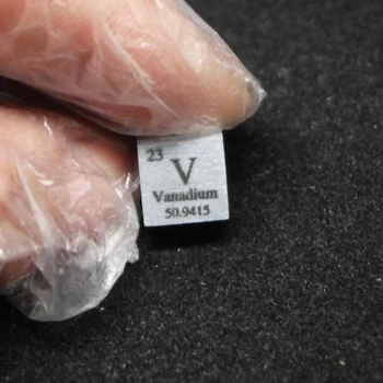 

10 X 10 X 10mm (V≥99.9%) Wiredrawing Metal Vanadinite Cube Rare Earth Elements Cube Periodic Table Of Elements Cube Crafts