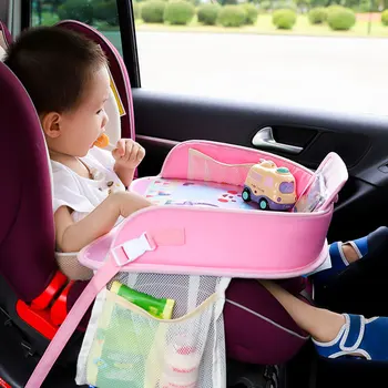 

Universal Multifunctional Cartoon Car Safety Seat Tray Waterproof Stroller Holder Portable Kids Toy Food Drink Baby Seat Table