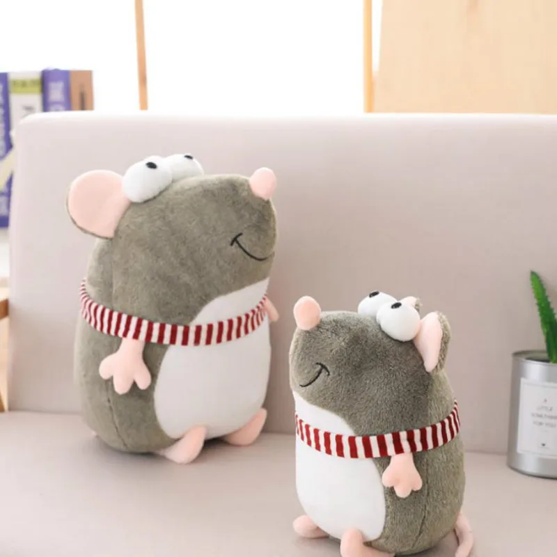 

1pc 2020year Lovely Plush Toys Big eye Mouse Stuffed Animals Children Dolls Small Pendant Keychain Creative new year Gift