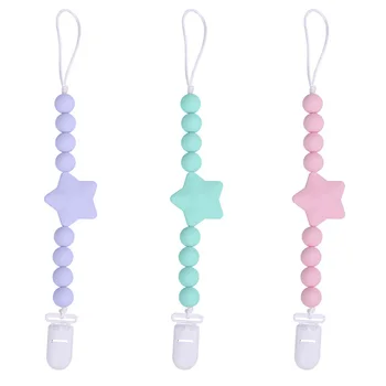 

Baby Silicone Appease Anti-Drop Chain Baby Glue Pacifier Clip Baby Molar