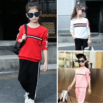 

Tracksuit for Toddler Girl 2020 Spring Autumn Children Cotton Long Sleeve School Uniform Outfits Set Clothes for Girls 12 Years