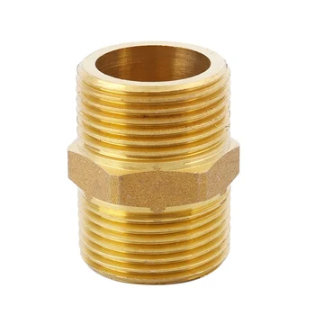 

Brass 3/4 inch PT to 3/4 inch PT Male Thread Hex Nipple Piping Quick Coupler
