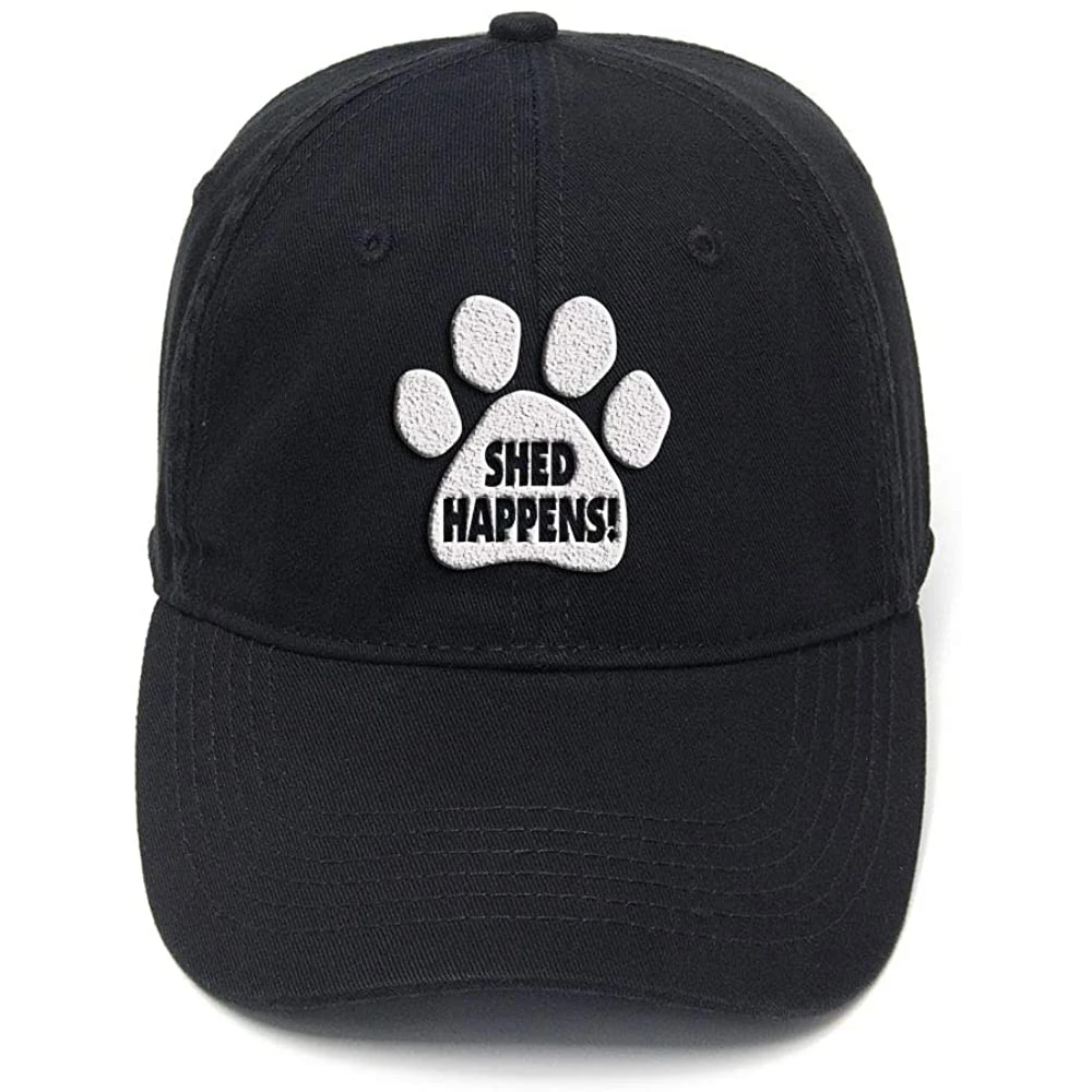 

Lyprerazy Shed случается Помытый хлопок Регулируемая бейсбольная кепка флок печать модная шляпа