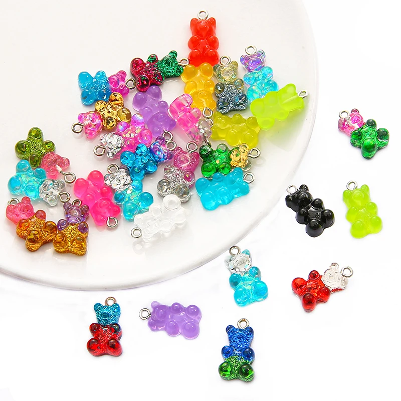 Alice In Wonderland Charms Youdiyla 140pcs Resin Bear Series Pendant Jewelry Making... Coffee Charms