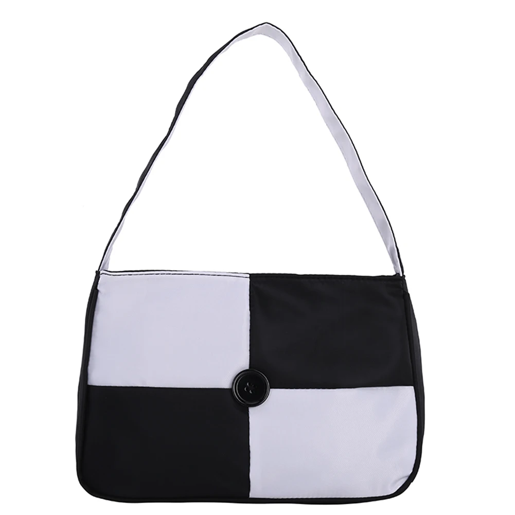 Hd4b698f6dfff4562affb157029b231dc0 Retro Chic Women Checker Shoulder Messenger Bag Contrast Color Large Capacity Elegant Mobile Phone Handbag