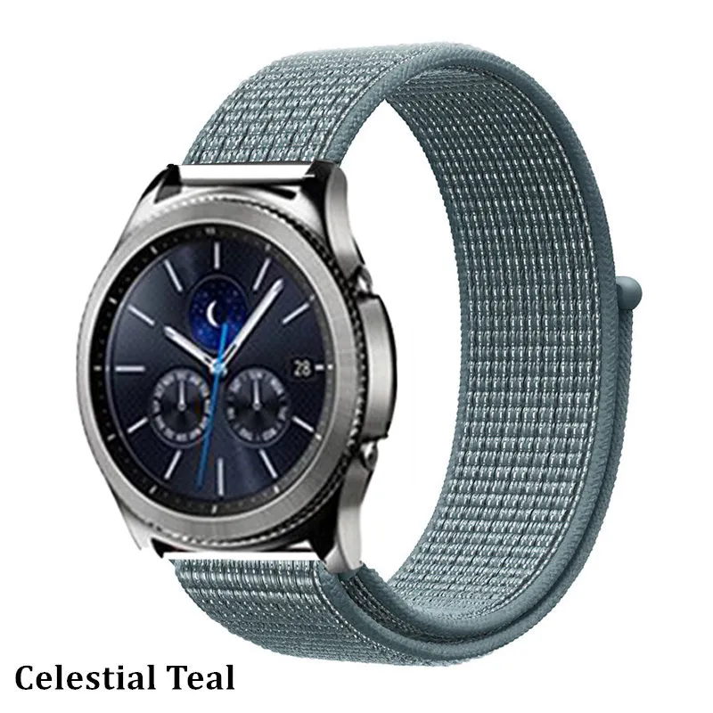 Нейлоновый ремешок-петля для samsung galaxy watch 46 мм 42 мм galaxy watch active 2 ремешок gear s3/22 мм 20 мм ремешок для часов huawei watch gt 2 - Цвет ремешка: cclcstial teal 29