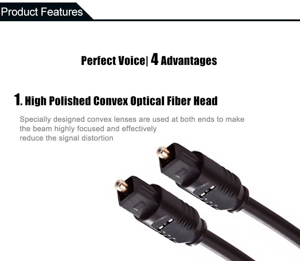 1m OD2.2 mm Digital Optical Audio Cable Toslink Gold Plated SPDIF Coaxial for Blu-ray CD DVD Xbox 360 PS3 AV TV Square Interface (6)