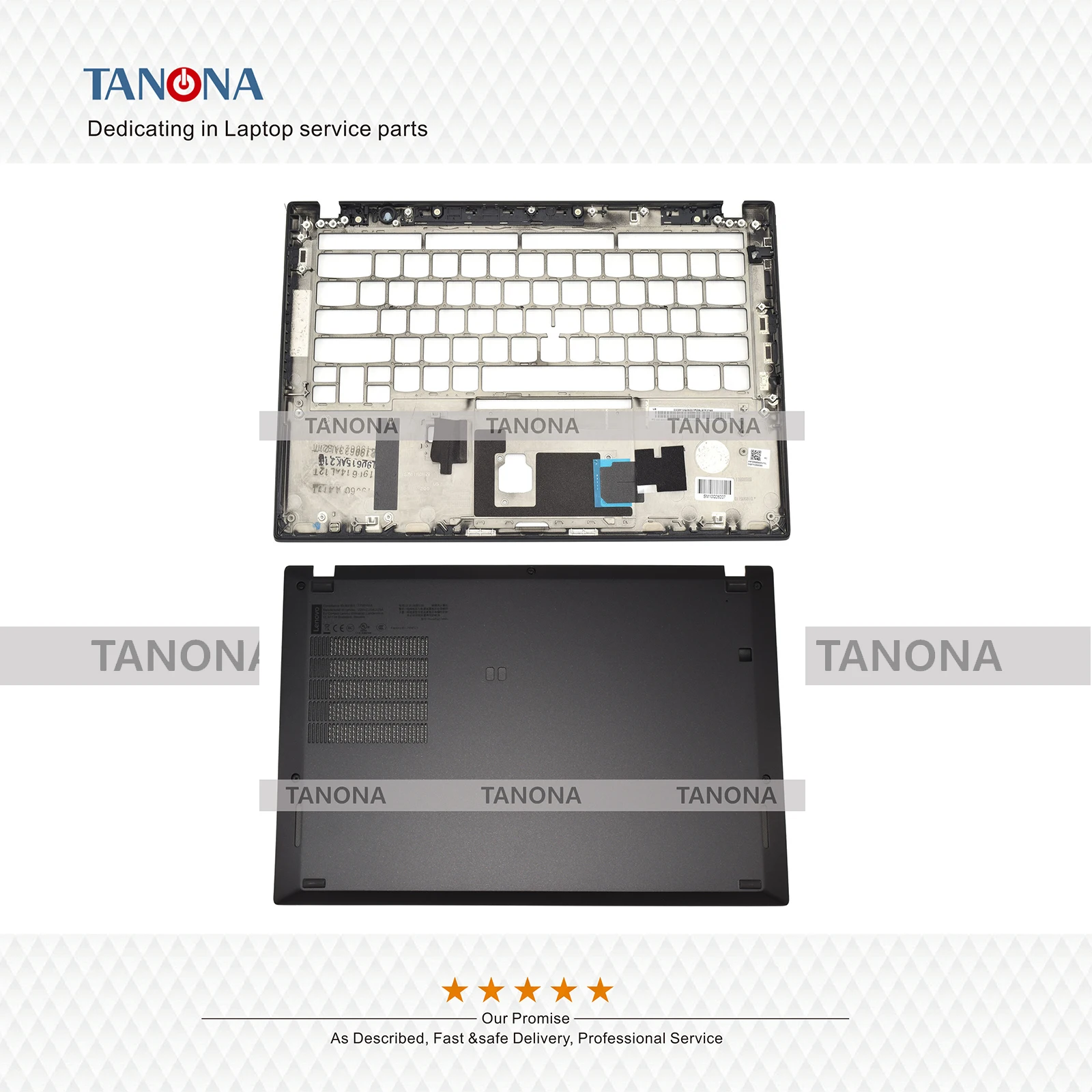 G novo am1br000400 para lenovo thinkpad t490s palmrest teclado moldura caso superior com fpr + base capa caso inferior