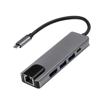 

Type-C Docking Station Hdmi Phone Rj45Air For Macbookpro Converter Type-C To Hdmi Usb x 2 Lan Docking Station