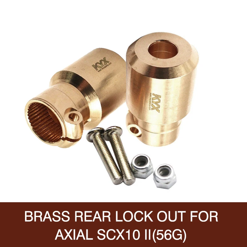 

KYX CNC Machined Brass Rear Lock out for Axial SCX10 II (56g) Redcat Racing GEN8 Scout ii Parts