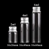 10pcs Diameter 16mm Transparent Glass Bottles with Aluminium Caps Glass Wishing Bottles 2ml 4ml 6ml Mini Glass Jars 1