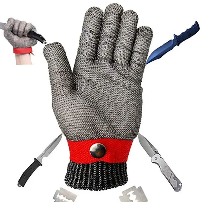 1 шт. перчатки с защитой от порезов, защитные перчатки из нержавеющей стали, Проволочная металлическая сетка, защитные перчатки