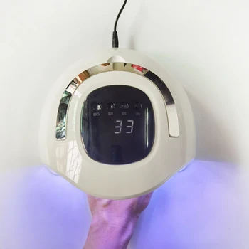 

High Power 216W Nail Lamp for manicure 54 LEDs Uv Lamp For Nail Gel Nail Polish Auto-sensing 10s Quick Drying Fast Shipping K3