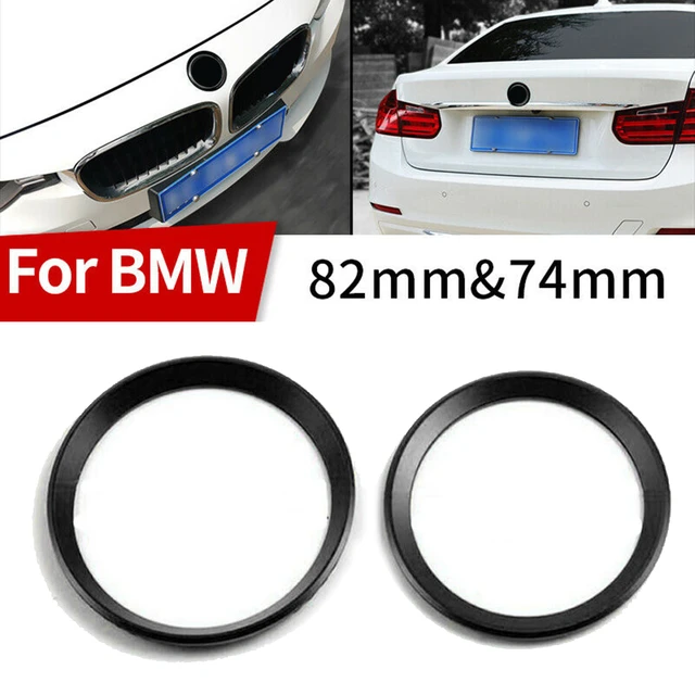 Heißer Verkauf Schwarz Front Hinten Logo Umgebenden Ring Für BMW 3 4 Serie  82 Mm und 74 Mm Emblem Hohe qualität - AliExpress