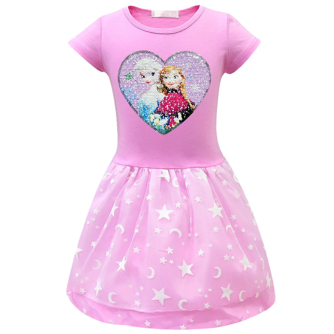 80114 pink Платья Снежной Королевы Эльзы и Анны для девочек, Рождественская Подарочная одежда, праздничное платье принцессы, детская одежда на день рождения - Цвет: 80114 pink