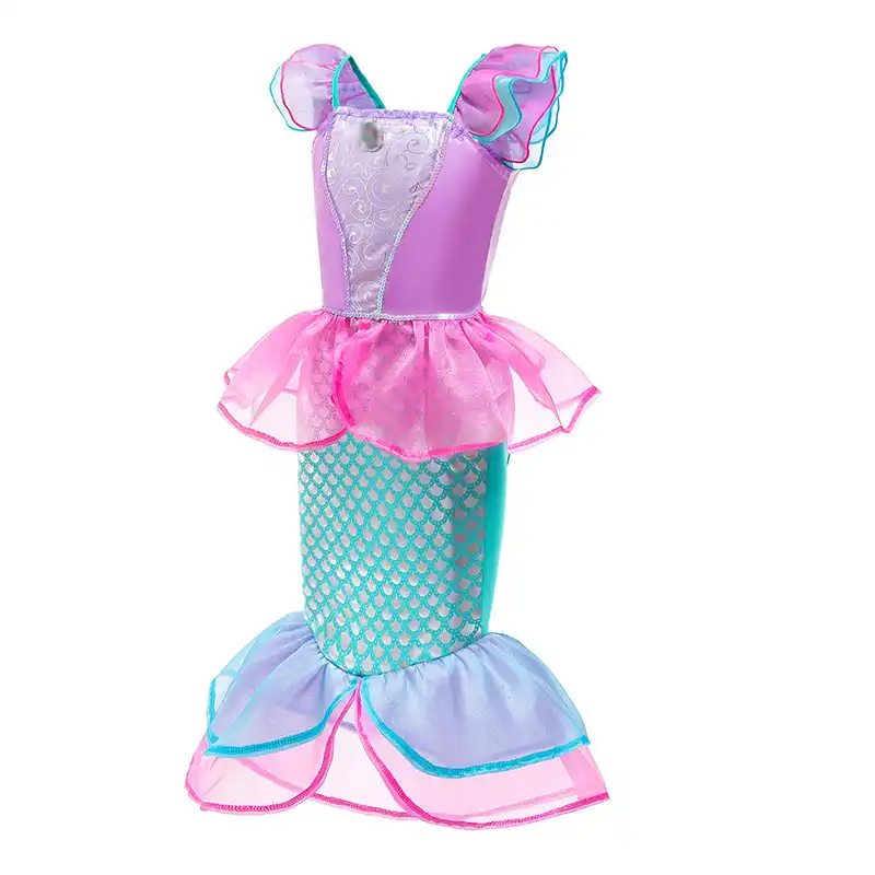 Vestido De Sirena Princesa Ariel Para Ninas Disfraz De Navidad De La Sirenita Disfraz Infantil De Carnaval Fiesta De Cumpleanos Peluca De Ropa Elegante Aliexpress