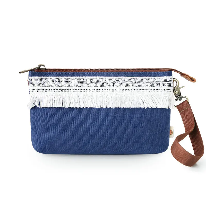 

Sue Flow Canvas Bag Women's 2018 New Style Literature And Art Mobile Phone Handbag Fresh Students Canvas Mobile Phone Shoulder B