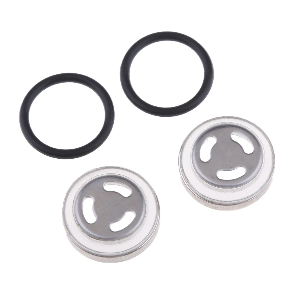 4x Motorcycle Metal Sight Oil Sight Glass Seals For Master Cylinder, &Phi;18mm